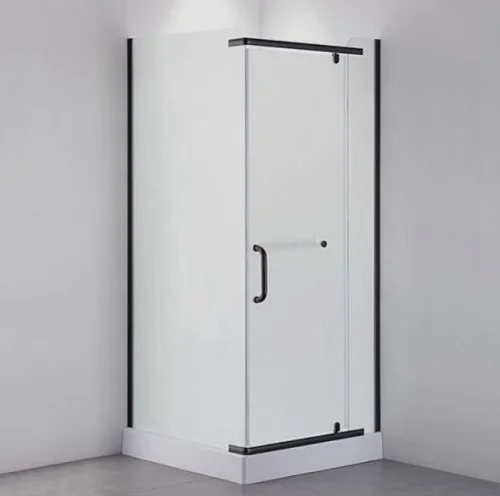 Душевое ограждение  Сomforty  32NB 1975х900х900мм прозрачное стекло,черный профиль, с поддоном 00-00