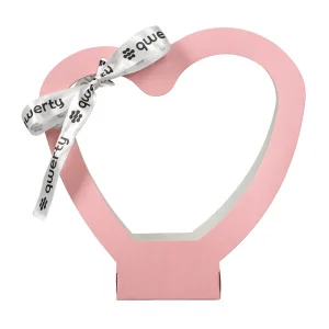 Пакет д/цветов "Сердце" 30х30х1см с лентой розовый (Qwerty) *6 Пакет д/цветов "Сердце" 30х30х1см с лентой розовый (Qwerty) *6