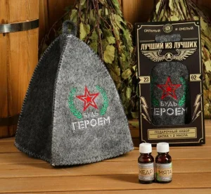 Набор для бани "Лучший из лучших" шапка, 2 масла 15 мл 4495521