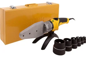Сварочный аппарат пластиковых труб Denzel Х-PRO DWP-2000, 2000Вт, 300 град. компл насадок 20-63мм 94209 *1