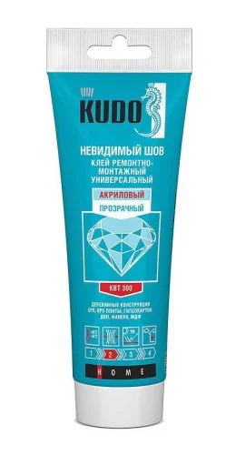Клей ремонтно-монтажный  Невидимый шов  универсальный на акриловой основе прозрачный 200мл KBT-300 (