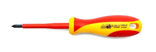 Отвертка диэлектрическая 1000В VDE PH1 80мм Rage by Vira 397019  1