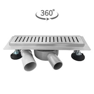 Желоб из нерж. стали 300х70мм линейный горизонтальный с зазором под плитку 00036 (Санакс)  1 5