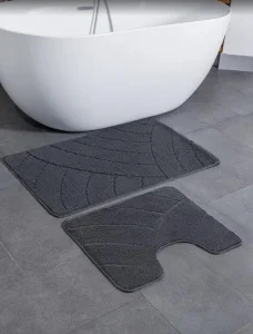 Коврик д/ванной "Gold" 50х80/40х50см АНТРАЦИТ МС 2-080 (My Crystal) *1