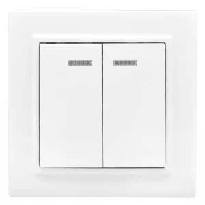 Выключатель 2-кл. СП Минск 10А IP20 с индикатором бел. Basic EKF ERV10-123-10