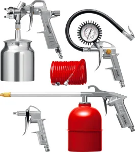 Набор пневмоинструмента универс. Orion-5S с нижним бачком, 5 предм. 1,64кг Stayer 06487-H5 *1