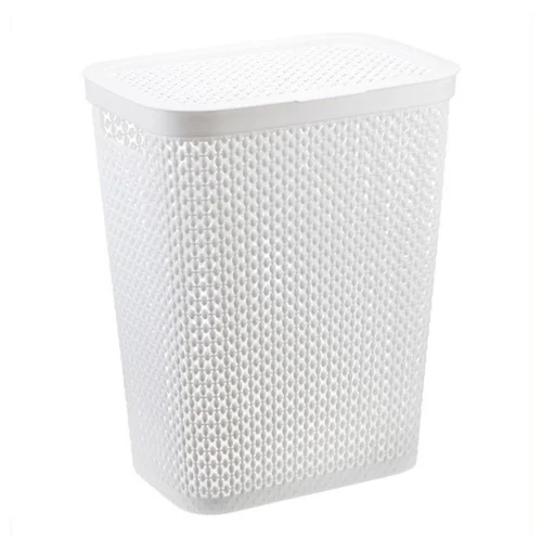 Корзина д белья пласт 35л  Пирула  белая М2614 (М-Пластика)  1