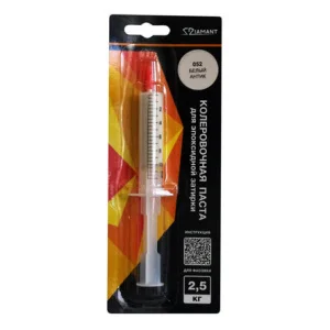 Паста колеровочная для эпоксидной затирки 052 Белый-антик Диамант 2,5 кг шприц 10 мл  1