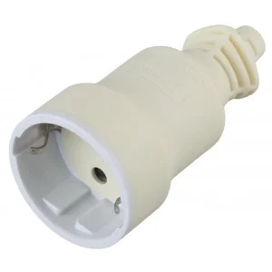 R4(W) ЭРА Розетка кабельная c/з 16A прямой ввод белая (10/200/4000)