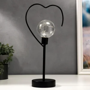 Светильник-ночник  Сердце  LED 3хААА 11х16,5х36,4см черный 5414046 (Risalux)  1