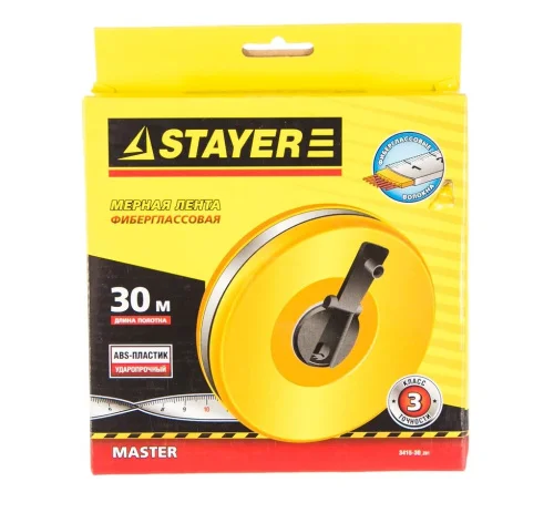 Лента-рулетка мерная 30м фиберглассовая Stayer Мастер 3415-30_z01  1
