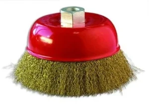 Щетка чашечная волнистая латунь посадочная гайка М14 d-100мм РемоКолор 45-1-005  1 60