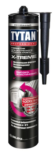 Герметик д экстренного ремонта кровли X-treme Professional прозрачный (от -10°C) 310мл 91776 (Tytan)
