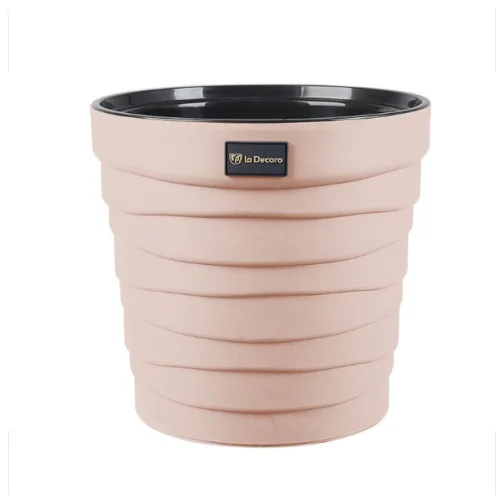 Кашпо д цветов пласт.  Бархан  7,5л со вставкой Кремовый КШ-4365 (ВМС)  1 8