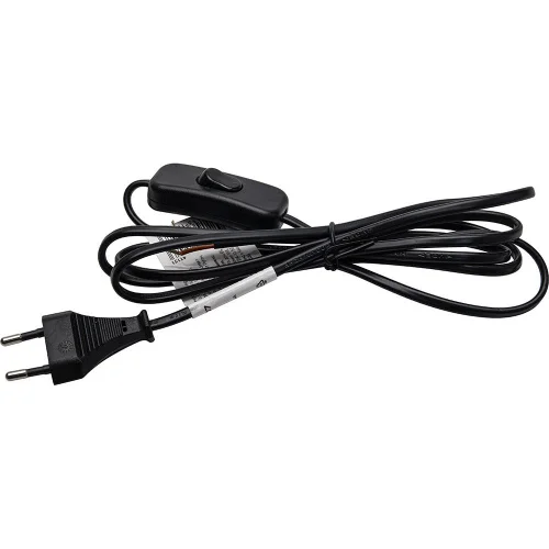 Сетевой шнур с выключателем 230V 2м черный DM107 41151 (Feron)  1
