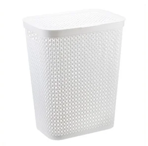 Корзина д белья пласт 35л  Пирула  белая М2614 (М-Пластика)  1