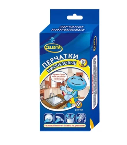 Перчатки Celesta нитриловые M 10шт (5 пар) 36387  1