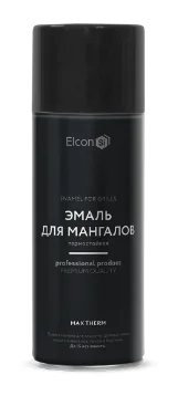 Термостойкая эмаль Elcon Max Therm для мангалов черная 1000 градусов аэрозоль 520 мл  1 12