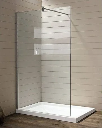 Душевое ограждение 900х1900мм прозрачное стекло 6мм, крепление к стене на коннекторы ПС6 90 190С (Ру