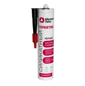 Герметик силикатный MasterTeks для печей и каминов черный 260мл 9612923 9781667  1 12