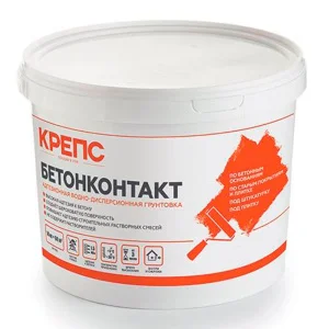 Грунтовка бетон-контакт акриловая 15кг (Крепс) *44