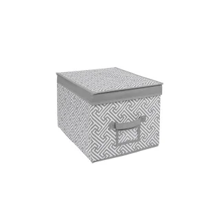 Короб Handy Home  Орнамент  400х300х250мм с крышкой серый UC-203  1