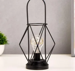 Светильник-ночник  Фонарь лофт  LED 3хААА 15х15х29,5см черный 5169123 (Risalux)  1