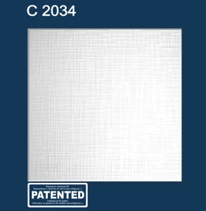 Плита потолочная экструдированная, белая, серия  Декор  С 2034  1уп 2м2  1 20