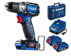 Дрель-шуруповерт аккум. Зубр Профессионал Компакт №2 DB-50-22 20В, 50Нм, 2 АКБ LMS (2Ач), 0-500/0-1750 об/мин, (бесщеточный двигатель), кейс *1