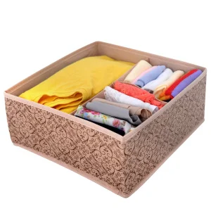 Органайзер для белья Мультидом  Винтаж  280х280х130мм 3 отделения МТ70-60  1