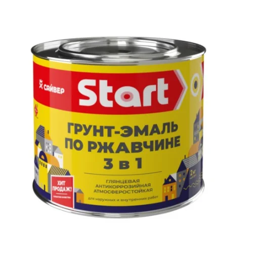 Грунт-эмаль 3 в 1 по ржавчине серая 20,0кг Старт 1 33