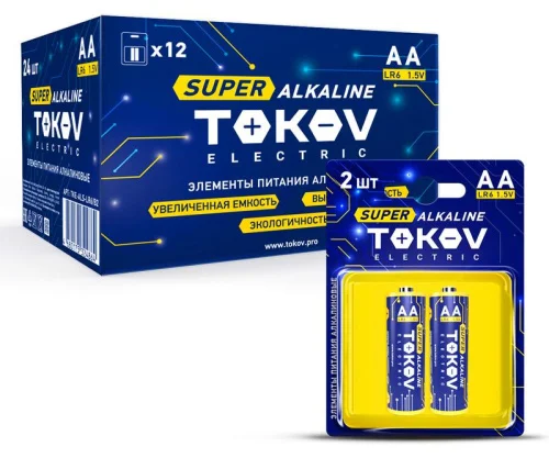Элемент питания алкал. AA LR6 (блист.2шт) TKE-ALS-LR6 B2 (Tokov Electric)  1