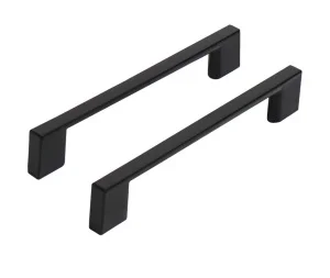 Ручка-скоба мебельная StahlBuro A302-128 BL матовый черный 2шт 16668