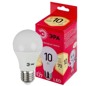 Лампа Е27 груша RED LINE LED A60-10W-827-E27 R 10 Вт теплый белый свет Б0049634 (Эра) *1