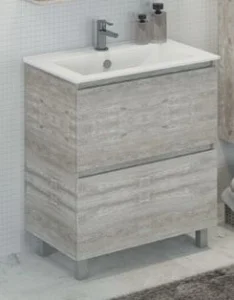 Тумба для ванны напольная Comforty Верона-75 с раковиной Comforty 75Е дуб белый