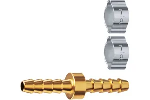 Набор ЗУБР Профессионал  елочка - елочка ,  6 мм с обжимными хомутами, штуцер соединительный 64925-0