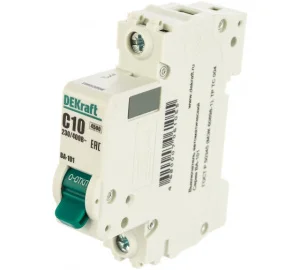 Выключатель автомат. модул. 1п C 10А 4.5кА ВА-101 11053DEK (DEKraft)  12