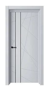 Полотно дверное MM-6 ДГ грау/2п_черный молдинг 600*2000