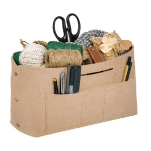 Органайзер для хранения из фетра, 28 13 16,5 см, 6л,  цвет бежевый  24 6 QWERTY  1