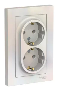 Розетка 2-м СП  AtlasDesign  16А с зазем жемчуг ATN000424 (SchE)  6