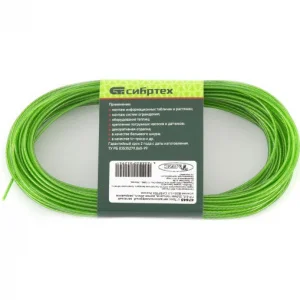 Трос металлополимерный 3мм 20м зеленый Сибртех 47647