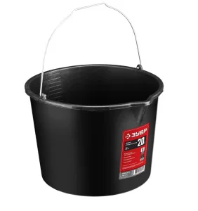 Ведро строительное пласт. 20л высокопрочное с носиком Зубр 06093-20  1