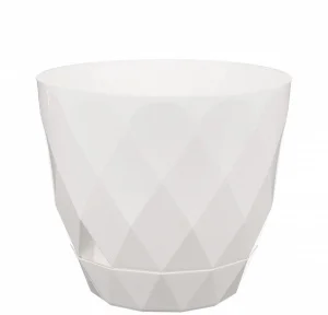 Горшок для цветов с поддоном Idiland Laurel 221611029/01 Белый 4,5л d220мм