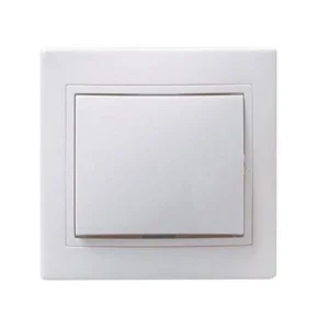 Выключатель одноклавишный скрытый белый