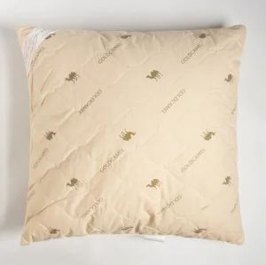 Подушка "Этель", подстёжка — верблюжья шерсть, 70х70 см, тик