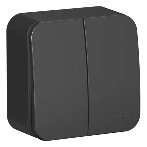 Выключатель 2-кл ОП  Blanca  10А антрацит BLNVA105016 (SchE)  15