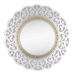 Зеркало интерьерное настенное в ажурном корпусе d=47см, серебро с золотом 4750-Z1 *1/5
