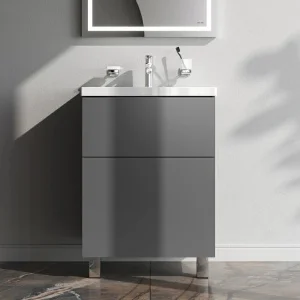 Тумба для ванны напольная Am.Pm GEM M90FSX06022GM32 60см без раковины графит матовый