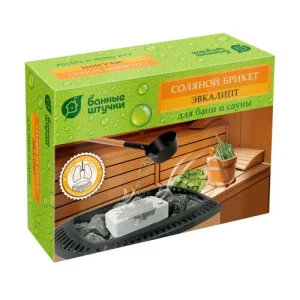 Соляной брикет с травами Можжевельник 1300г для бани и сауны "Банные штучки" 32256 *1/9