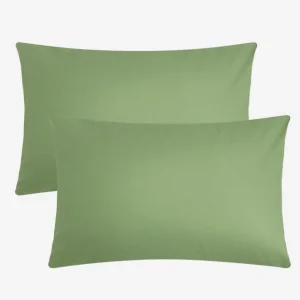 Комплект наволочек Этель 50х70см -2шт зеленый 100% хлопок ранфорс 111г/м2 7800353